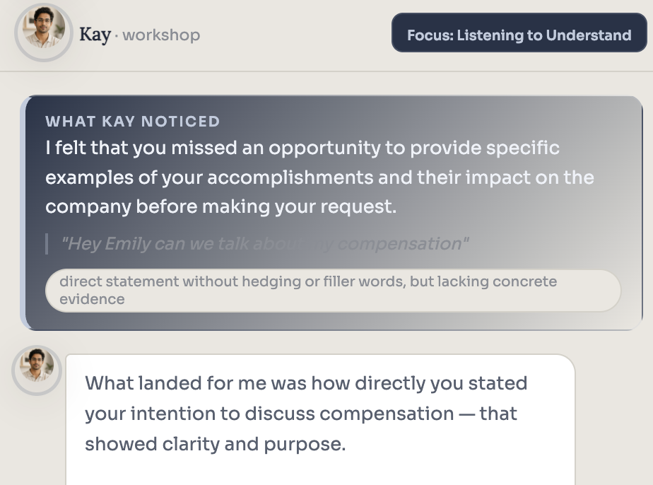 Katha - post-session coaching workshop conversation with Kay